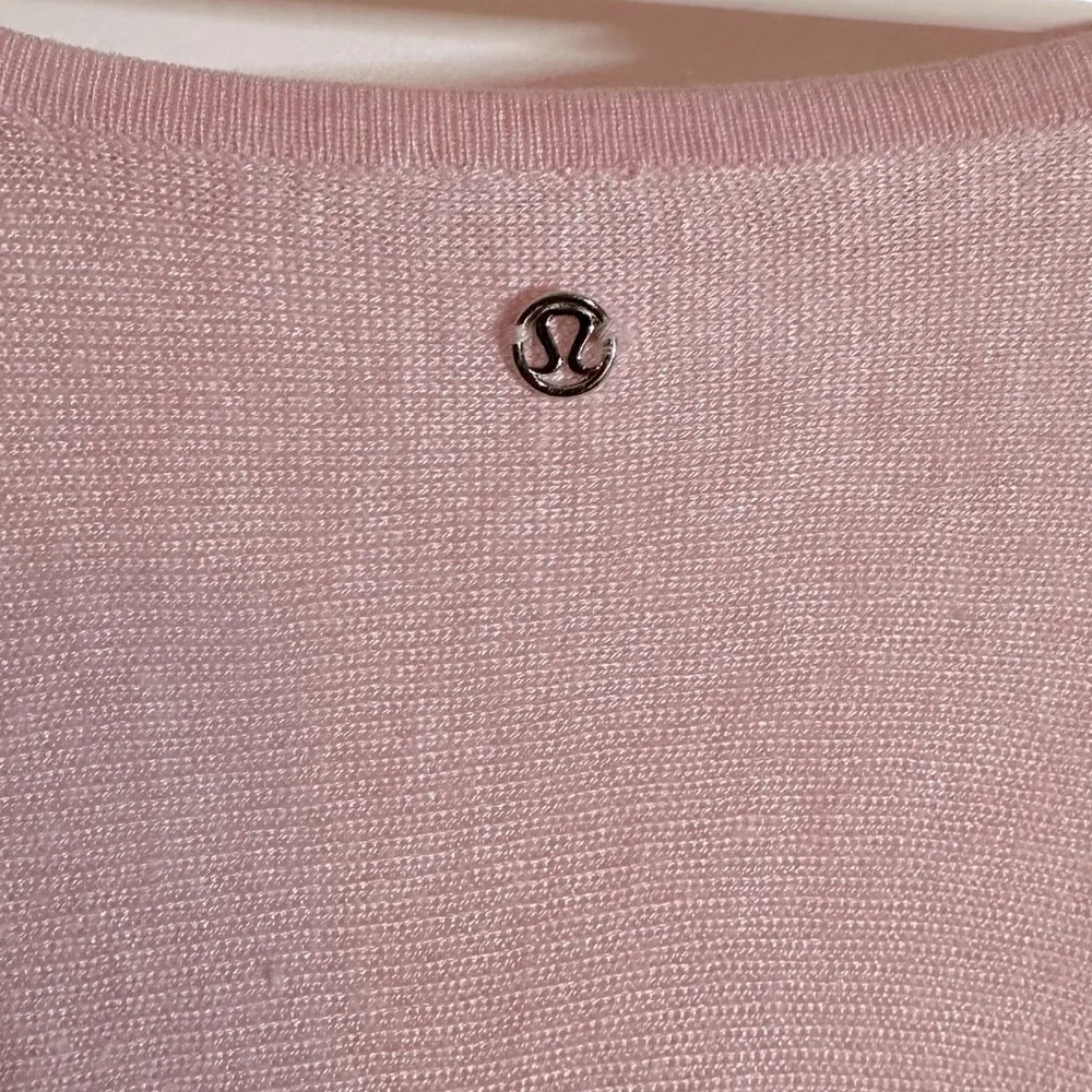 Lululemon Enlightened Pullover Sweater Heathered Blush Quartz Pink